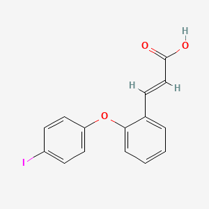 molecular formula C15H11IO3 B2416890 3-[2-(4-iodophenoxy)phenyl]acrylic acid CAS No. 449778-80-7