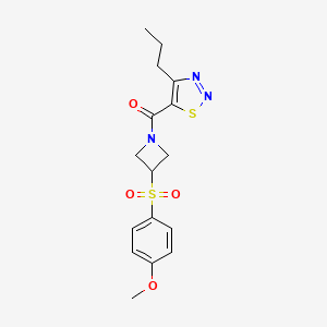 B2416905 (3-((4-Methoxyphenyl)sulfonyl)azetidin-1-yl)(4-propyl-1,2,3-thiadiazol-5-yl)methanone CAS No. 1797885-00-7
