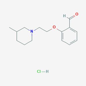 molecular formula C15H22ClNO2 B2416914 2-(2-(3-Methylpiperidin-1-yl)ethoxy)benzaldehyde hydrochloride CAS No. 1052414-95-5