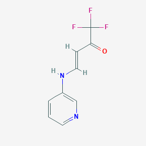 molecular formula C9H7F3N2O B2416937 (3E)-1,1,1-trifluoro-4-[(pyridin-3-yl)amino]but-3-en-2-one CAS No. 428842-24-4