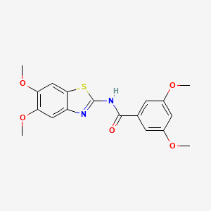 molecular formula C18H18N2O5S B2417016 N-(5,6-dimethoxy-1,3-benzothiazol-2-yl)-3,5-dimethoxybenzamide CAS No. 895436-13-2