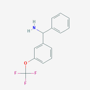 molecular formula C14H12F3NO B2417059 Phenyl(3-(trifluoromethoxy)phenyl)methanamine CAS No. 1273781-02-4