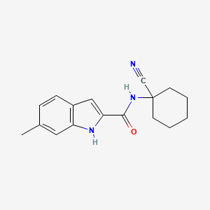 molecular formula C17H19N3O B2417095 N-(1-Cyanocyclohexyl)-6-methyl-1H-indole-2-carboxamide CAS No. 2126536-44-3