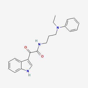 molecular formula C21H23N3O2 B2417117 N-(3-(ethyl(phenyl)amino)propyl)-2-(1H-indol-3-yl)-2-oxoacetamide CAS No. 852368-19-5