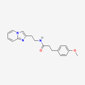 molecular formula C19H21N3O2 B2417124 N-(2-(imidazo[1,2-a]pyridin-2-yl)ethyl)-3-(4-methoxyphenyl)propanamide CAS No. 868977-67-7