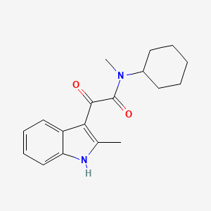 molecular formula C18H22N2O2 B2417137 N-cyclohexyl-N-methyl-2-(2-methyl-1H-indol-3-yl)-2-oxoacetamide CAS No. 852368-38-8