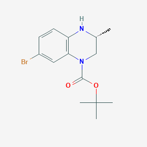 molecular formula C14H19BrN2O2 B2417191 Tert-butyl (3R)-7-bromo-3-methyl-3,4-dihydro-2H-quinoxaline-1-carboxylate CAS No. 2343964-63-4