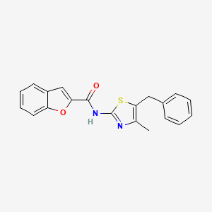 molecular formula C20H16N2O2S B2417192 N-(5-benzyl-4-methyl-1,3-thiazol-2-yl)-1-benzofuran-2-carboxamide CAS No. 1147206-09-4