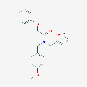 molecular formula C21H21NO4 B241720 N-[(FURAN-2-YL)METHYL]-N-[(4-METHOXYPHENYL)METHYL]-2-PHENOXYACETAMIDE 