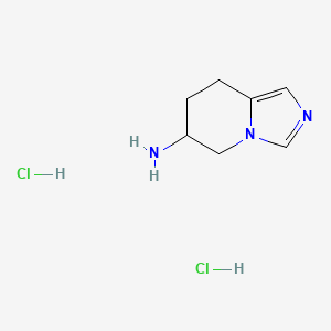 molecular formula C7H13Cl2N3 B2417200 5H,6H,7H,8H-imidazo[1,5-a]pyridin-6-amine dihydrochloride CAS No. 1909312-62-4