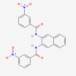 molecular formula C24H16N4O6 B2417208 3-nitro-N-[3-[(3-nitrobenzoyl)amino]naphthalen-2-yl]benzamide CAS No. 391218-24-9