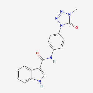 molecular formula C17H14N6O2 B2417212 N-(4-(4-methyl-5-oxo-4,5-dihydro-1H-tetrazol-1-yl)phenyl)-1H-indole-3-carboxamide CAS No. 1396814-78-0
