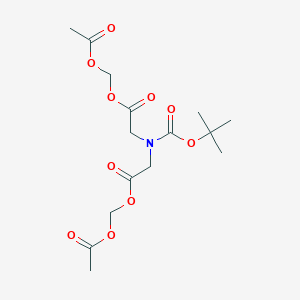 molecular formula C15H23NO10 B2417254 Bis(acetoxymethyl) 2,2'-((tert-butoxycarbonyl)azanediyl)diacetate 