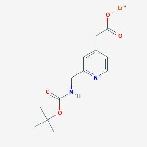 molecular formula C13H17LiN2O4 B2417294 Lithium(1+) ion 2-[2-({[(tert-butoxy)carbonyl]amino}methyl)pyridin-4-yl]acetate CAS No. 2228307-08-0