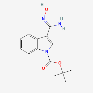 molecular formula C14H17N3O3 B2417298 1-Boc-indole-3-carboxamidoxime CAS No. 1348214-01-6