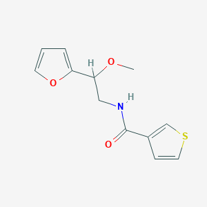 molecular formula C12H13NO3S B2417459 N-[2-(furan-2-yl)-2-methoxyethyl]thiophene-3-carboxamide CAS No. 1798516-24-1