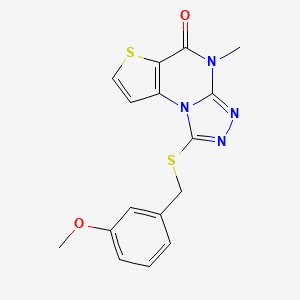 1-((3-methoxybenzyl)thio)-4-methylthieno[2,3-e][1,2,4]triazolo[4,3-a]pyrimidin-5(4H)-one