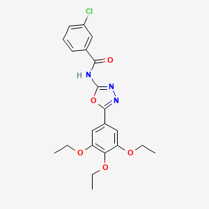 3-chloro-N-[5-(3,4,5-triethoxyphenyl)-1,3,4-oxadiazol-2-yl]benzamide