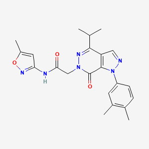 2-(1-(3,4-dimethylphenyl)-4-isopropyl-7-oxo-1H-pyrazolo[3,4-d]pyridazin-6(7H)-yl)-N-(5-methylisoxazol-3-yl)acetamide