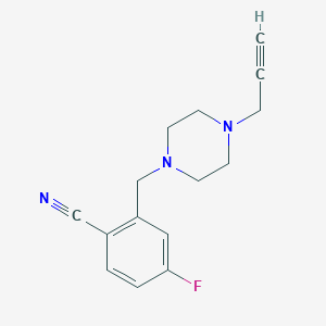 4-Fluoro-2-[(4-prop-2-ynylpiperazin-1-yl)methyl]benzonitrile
