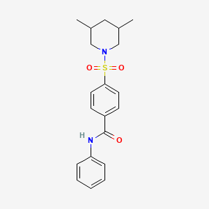 4-((3,5-dimethylpiperidin-1-yl)sulfonyl)-N-phenylbenzamide