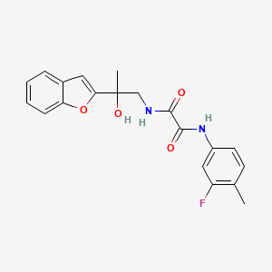 N1-(2-(benzofuran-2-yl)-2-hydroxypropyl)-N2-(3-fluoro-4-methylphenyl)oxalamide