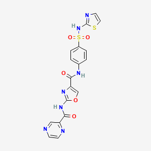 2-(pyrazine-2-carboxamido)-N-(4-(N-(thiazol-2-yl)sulfamoyl)phenyl)oxazole-4-carboxamide
