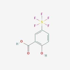 molecular formula C7H5F5O3S B2417560 2-Hydroxy-5-(pentafluoro-l6-sulfanyl)benzoic acid CAS No. 1801700-81-1