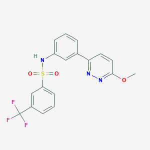 N-[3-(6-methoxypyridazin-3-yl)phenyl]-3-(trifluoromethyl)benzenesulfonamide