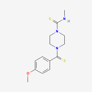 4-(4-methoxyphenylcarbonothioyl)-N-methylpiperazine-1-carbothioamide