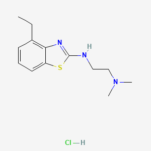 molecular formula C13H20ClN3S B2417565 N1-(4-ethylbenzo[d]thiazol-2-yl)-N2,N2-dimethylethane-1,2-diamine hydrochloride CAS No. 1421494-90-7