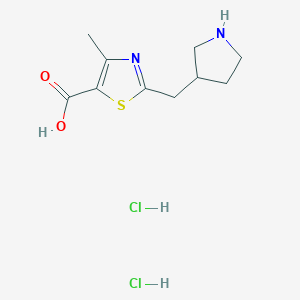 4-Methyl-2-(pyrrolidin-3-ylmethyl)-1,3-thiazole-5-carboxylic acid;dihydrochloride