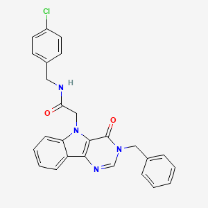 2-(3-benzyl-4-oxo-3H-pyrimido[5,4-b]indol-5(4H)-yl)-N-(4-chlorobenzyl)acetamide