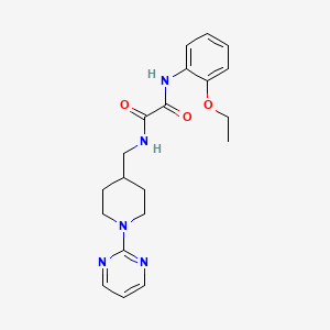 molecular formula C20H25N5O3 B2417614 N1-(2-ethoxyphenyl)-N2-((1-(pyrimidin-2-yl)piperidin-4-yl)methyl)oxalamide CAS No. 1235382-61-2