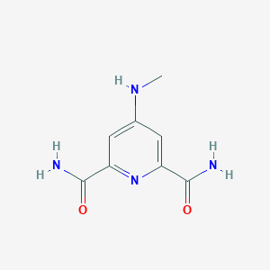 molecular formula C8H10N4O2 B2417618 4-(Methylamino)pyridine-2,6-dicarboxamide CAS No. 2402831-25-6