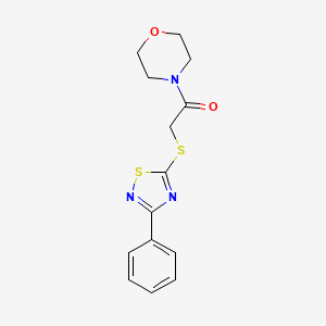 molecular formula C14H15N3O2S2 B2417663 1-Morpholin-4-yl-2-[(3-phenyl-1,2,4-thiadiazol-5-yl)sulfanyl]ethanone CAS No. 864855-89-0