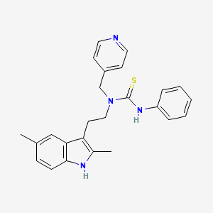 1-(2-(2,5-dimethyl-1H-indol-3-yl)ethyl)-3-phenyl-1-(pyridin-4-ylmethyl)thiourea