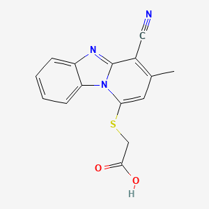 [(4-Cyano-3-methylpyrido[1,2-a]benzimidazol-1-yl)sulfanyl]acetic acid