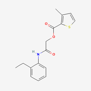 molecular formula C16H17NO3S B2417715 2-((2-Ethylphenyl)amino)-2-oxoethyl 3-methylthiophene-2-carboxylate CAS No. 1003285-77-5