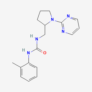 molecular formula C17H21N5O B2417771 1-(2-Methylphenyl)-3-{[1-(pyrimidin-2-yl)pyrrolidin-2-yl]methyl}urea CAS No. 2097864-58-7