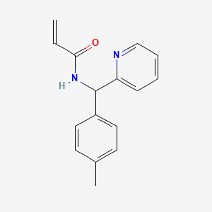 molecular formula C16H16N2O B2417776 N-[(4-Methylphenyl)-pyridin-2-ylmethyl]prop-2-enamide CAS No. 2195966-19-7