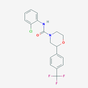 molecular formula C18H16ClF3N2O2 B2417789 N-(2-chlorophenyl)-2-[4-(trifluoromethyl)phenyl]morpholine-4-carboxamide CAS No. 1396784-63-6