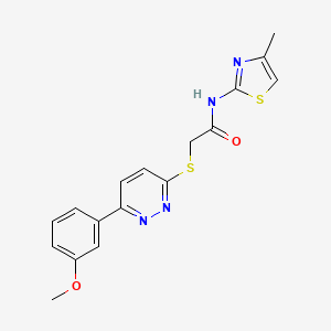 B2417803 2-((6-(3-methoxyphenyl)pyridazin-3-yl)thio)-N-(4-methylthiazol-2-yl)acetamide CAS No. 893989-27-0