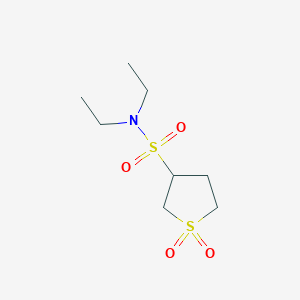 molecular formula C8H17NO4S2 B241782 NN-DIETHYL-11-DIOXO-1LAMBDA6-THIOLANE-3-SULFONAMIDE 
