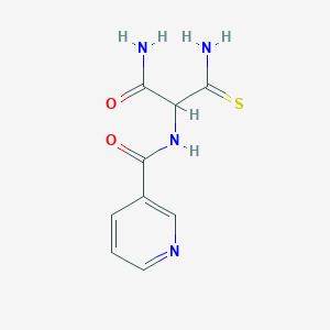molecular formula C9H10N4O2S B2417831 N-[2-amino-1-(aminocarbonothioyl)-2-oxoethyl]nicotinamide CAS No. 1218579-08-8