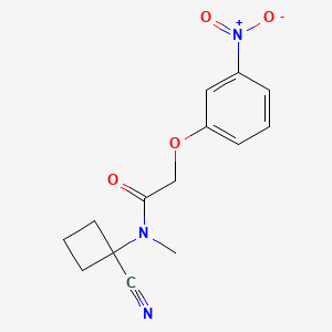 molecular formula C14H15N3O4 B2417838 N-(1-cyanocyclobutyl)-N-methyl-2-(3-nitrophenoxy)acetamide CAS No. 1311526-48-3