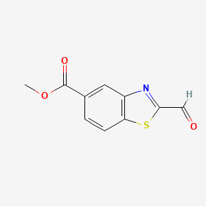 molecular formula C10H7NO3S B2417850 Methyl 2-formyl-1,3-benzothiazole-5-carboxylate CAS No. 1464826-43-4