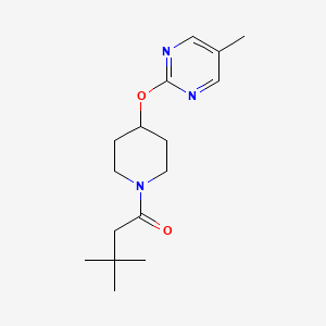 B2417893 3,3-Dimethyl-1-[4-(5-methylpyrimidin-2-yl)oxypiperidin-1-yl]butan-1-one CAS No. 2379971-00-1