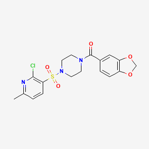 1-(2H-1,3-benzodioxole-5-carbonyl)-4-[(2-chloro-6-methylpyridin-3-yl)sulfonyl]piperazine