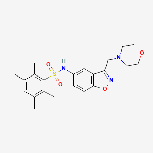 2,3,5,6-Tetramethyl-N-[3-(morpholin-4-ylmethyl)-1,2-benzoxazol-5-yl]benzenesulfonamide